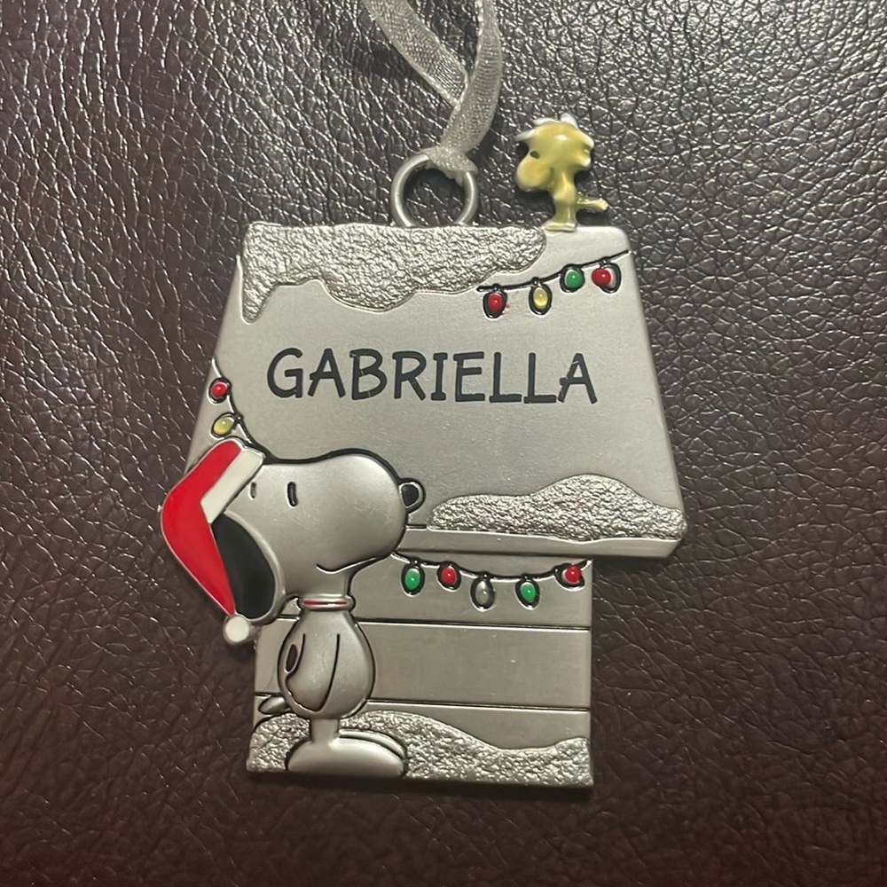 Gabriella Peanuts Snoopy and Woodstock Ornament